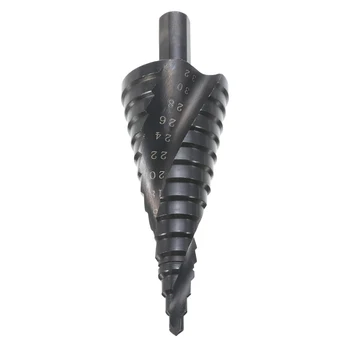 4-32mm Viteza Oțel Titan Spirală Canelate Pas burghie Pas Conic Cone burghie pentru Scule electrice