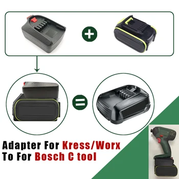 Baterie Convertor Adaptor Pentru Kress Pentru Worx 5-pin Picioare Mari 20V Baterie Li-Ion Convertit La Bosch Pentru C Utilizare instrument WA3593 WA3595