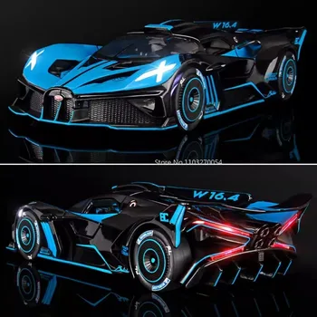 1/24 Bolidul Bugatti Aliaj Super Sport Model De Masina Diecasts Metal Jucărie Vehicule De Curse De Simulare De Sunet De Lumină De Colectare De Cadouri Pentru Copii