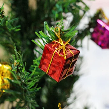 12pcs Mixt Color Mini Cutie de Cadou Ornamente pentru Pomul de Craciun Decoratiuni de Craciun Copac Agățat Pandantive Ornament Adornos De Navidad