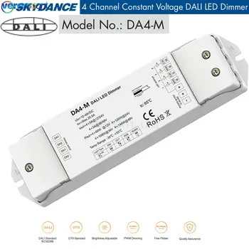 12V-24VDC 4CH DALI Dimmer DA4-M 1 Adresa/4 Canale/DT8 DT6/Tensiune Constantă/PWM Dimmer pentru o Singură Culoare/TVC/RGB/Benzi cu LED-uri RGBW