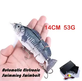 14CM 53G Electronice Swimbait de Pescuit Nada Momeala Auto Înot Fals Binoic Momeala USB de Încărcare Mare Stiuca Bass Wobbler Peche Aborda