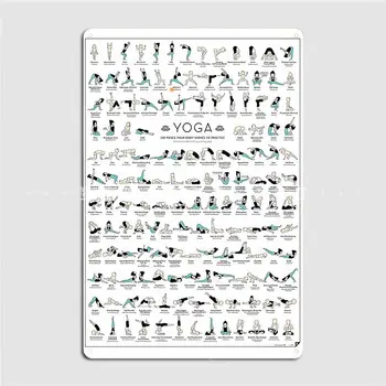 150 Pozitiilor De Yoga Poster Lemn Placa De Pictură Murală Petrecere De Imprimare Perete De Peșteră Semn De Lemn Poster
