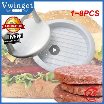 1~8PCS Durabil Tort Presa Hamburger Rotund Apăsat Placinta cu Carne Model Portabil Eficient Multifunctional Carne de Presă de Gătit Set de scule