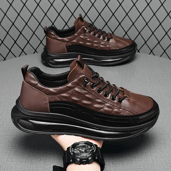 2023 Barbati Retro din Piele Pantofi din Piele Adidasi Casual de Aligator Model de Pantofi Casual Barbati Pantofi Platforma Pantofi pentru Bărbați