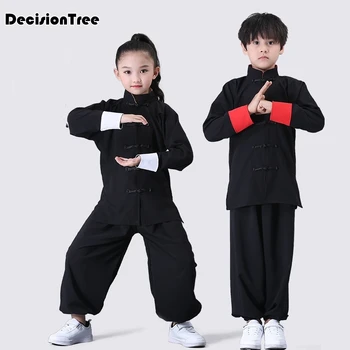 2023 costume tradiționale chineze arte martiale seturi de tai chi uniformă copii îmbrăcăminte pentru copii seturi de kung fu wushu uniformă hanfu costum