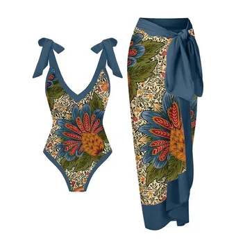 2023 Noi 2-Bucata Femei Bikini Set Push-Up Florale Imprimate Zburli Bikini Strappy Bandaj Costume De Baie Brazilian Biquini Costum De Baie