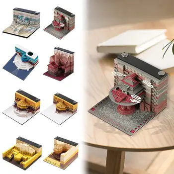 3D Hârtie Notă Pentru Un Castel În Aer 3D Art Arry Bloc Personalizat Notă Prieten Cadou de Birou Școală Instrument 2023 Carte Drăguț J4F5