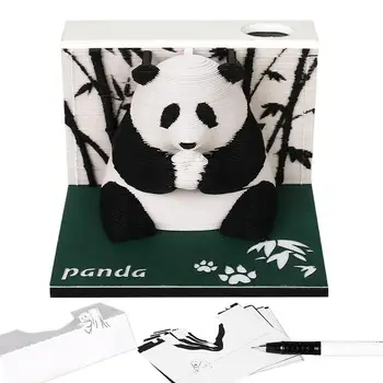 3D Note Lipicioase Carton Memo Pad Panda Design Decorativ se Rupă de Crăciun DIY Hârtie Sculptură Art Decor de birou de Cadou Pentru