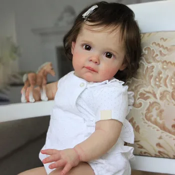 60CM Bebe Păpuși Reborn Printesa Renăscut Fată Copilul Maggi Pictura 3D cu Multe Detalii Vene Păpușă Renăscut Bebe