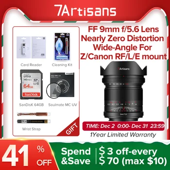 7Artisans Lentile de 9 mm F5.6 Full-Cadru ultra-wide-angle Lentilă prim DSLR Mirrorless Camera pentru Sony E Leica Am Canon RF Nikon Z