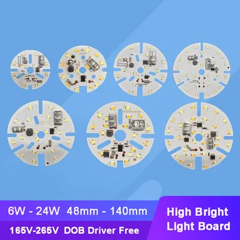 AC 220V Driver-gratuit DOB Chip de Led-uri Alb Cald 4000K Tri-color Lampa Bord Becul Rotund Sursă de Lumină