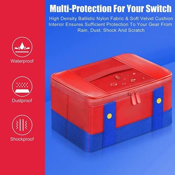 Albastru Rosu Geanta de transport pentru NS Comutator Lite OLED Geantă de mână Sac de Depozitare Cutie de Caz de Protecție pentru Carte de Joc Încărcător Dock Accesorii