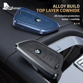 Anti-alunecare și sudoare, de protecție cheie cazul accesorii Potrivit pentru masina BMW remote control blade metal din piele acoperi