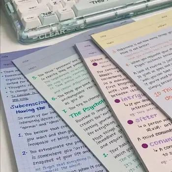 B5 Colorate Memo Cuvânt Notebook-Uri Stil de Mare Frumusețe Carte de Student Cuvânt Memo Notebook Student Colorate Papetărie Aprovizionare Pap U7R4