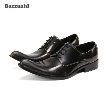 Batzuzhi Zapatos Hombre a Subliniat Toe Formale Rochie din Piele Pantofi pentru Bărbați Dantela-up Pantofi de Afaceri Domnilor zapatos de hombre, de Dimensiuni Mari