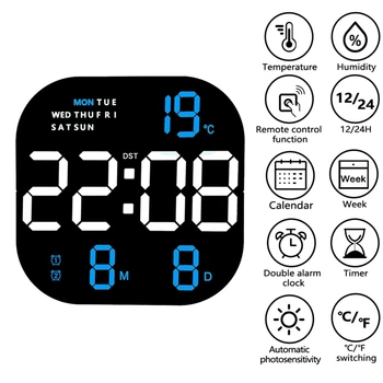 Birou Digital Ceas cu Alarmă Ecran LED Display Dormitor Modern Noptiera Ceas Ceasurile cu LED-uri Pentru Biroul de Acasă Decorare CNIM Fierbinte