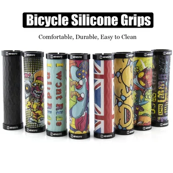 Bolany-Silicon Bicicleta Ghidon Grip, Anti-derapare, de absorbție a șocurilor, Dublu de Blocare, Ciclism Accesorii, Piese de schimb, MTB