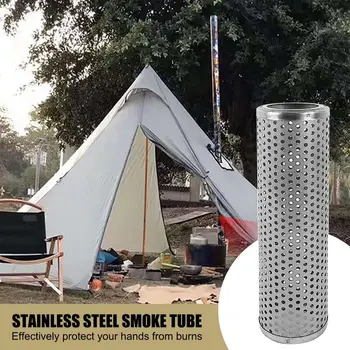Camping Incalzire Soba Semineu Părți În Aer Liber Cort Lemne Soba Semineu Ultra Light SmokePipe Coș De Fum Anti-Opărire Acoperi