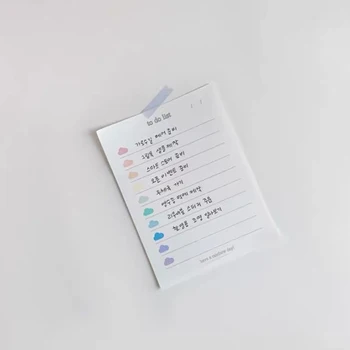 Coreea Drăguț Colorate Nori Pentru A Face Lista De 50 De Coli Planificator De Student Timp De Stil De Hârtie Notă Memo Pad Papetărie, Rechizite Școlare