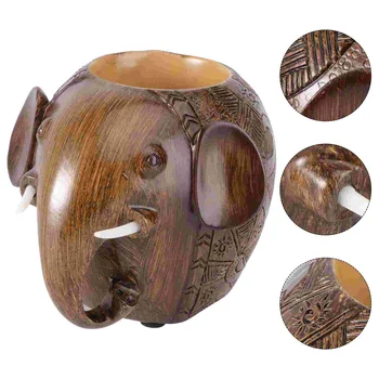 Creative Lemn Elefant Perie Oală Organizator de Birou Suport de Creion Papetărie Box pentru Birou, Scoala