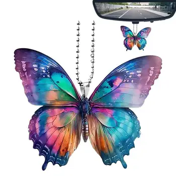 Creative Pandantiv Fluture Mașină De Farmec Pentru Oglinda Retrovizoare Zână Fluture Masina De Agatat Ornament Breloc Cu Pandantiv