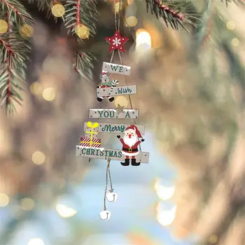 Crăciun Pandantiv cu Șnur Decorativ de Crăciun Ornament din Lemn Durabile Pom de Crăciun Agățat Ornament Festiv pentru Merry