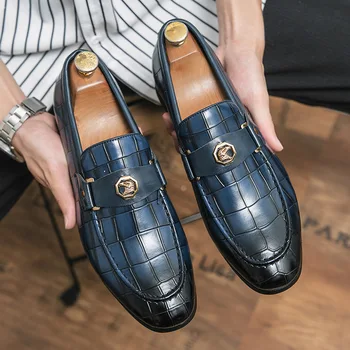 Designer New Barbati Din Piele Pantofi Casual Rochie Formale Pantofi Pentru Bărbați Partid Mocasini De Mari Dimensiuni Confortabil Brand De Lux Mocasini