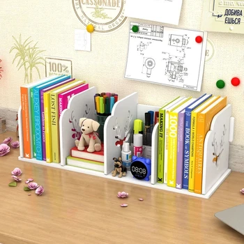 Desktop raft carte de student stand tabel simplu raft pentru copii de birou de birou cutie de depozitare desene animate bibliotecă mică