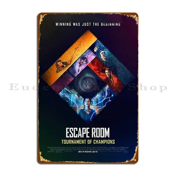 Escape Room Turneul Campionilor Placa De Metal Poster Pictura Murala De Perete Modele De Garaj Club, Bar, Pub Tin Semn Poster
