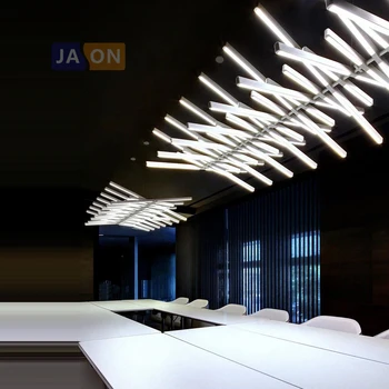 Estompat LED Alb Finshbone Designer Agățat Lămpi Luciu Pandantiv lumina Suspendarea corpurilor de Iluminat Lampadare Pentru Scari de caz Foaier