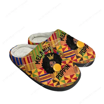 Etnic Din Africa De Cultură Design Acasă Bumbac Papuci Barbati Femei Pluș Dormitor Casual Incalzi Pantofii Termică Papuci De Casă Personalizate De Pantofi