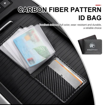 Fibra de Carbon ID Sac de Pașaport și de Carte de Portofel Accesorii Auto Pentru Proton inspira Persona Saga Waja Wira X50 X70 Preve Savvyin