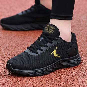 Fierbinte de Vânzare Negru Barbati Pantofi Casual Ușor Respirabil Adidași Bărbați de Mers pe jos Pantofi de Sport Designer de Formatori Barbati tenis masculino