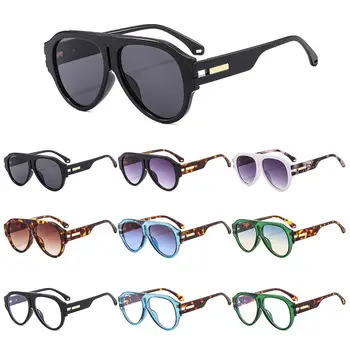 Futurist Cadru Rotund ochelari de Soare la Modă Gradient de Lentile UV400 Protecție Y2K Shades Ochelari de Plaja/Călătorie/Streetwear