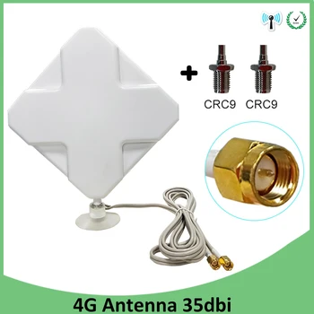 Grandwisdom 3G 4G LTE Antena 35dbi SMA Conector de sex Masculin Aeriene 698-960/1700-2700Mhz IO bază magnetică 3M Clar Fraier Antena