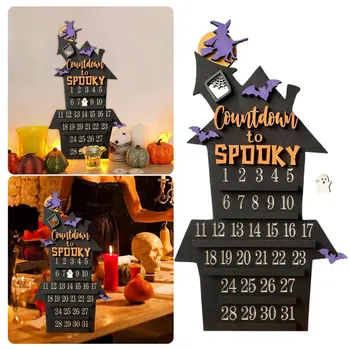 Halloween Petrecere de Vacanță Conta-jos Calendarul Ornament de Cadouri Pentru Toate Ocaziile din Lemn de Halloween Sicriu Advent Calendar