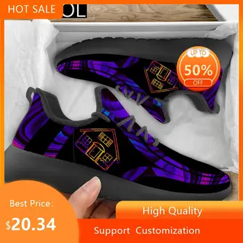 HYCOOL Fierbinte Stil Unisex Pantofi de Sport Agent Imobiliar Model de Imprimare 3D Mesh Knit Lace Up Confort Funcționare Adidași Zapatillas Mujer