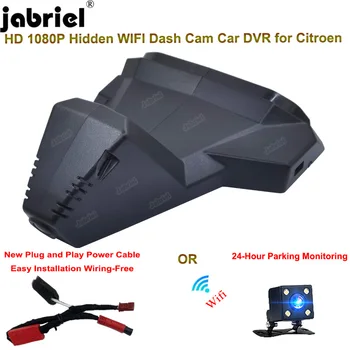 Jabriel Auto Wifi HD 1080P DVR Auto Recorder Video 24H DashCam Pentru Citroen C5 X 1.6 T 2020 2021 2022 Ușor de instalat, Plug and Play