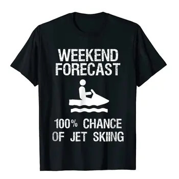 Jet Ski Funny T-Shirt Week-End Prognoza Top T-Shirt Drăguț Normal De Bumbac Băiat Topuri Tricouri Casual