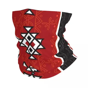 Kabyle Covor Amazigh Ornament Bandană Neck Gaiter Windproof Fata Eșarfă Capac Africa Etnice Geometrice Bentita Tub Balaclava
