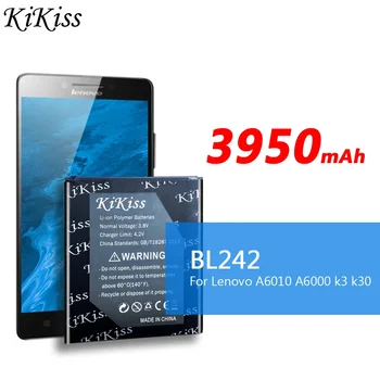KiKiss Baterie BL242 BL 242 BL-242 Pentru Lenovo K3 K30-W K30-T A6000 A3860 A3580 A3900 A6010 A6010 Plus Baterii de Telefon Mobil