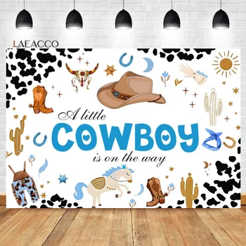 Laeacco Western Cowboy Tema Fotografie De Fundal Rodeo Wild West Copil De Dus Copii Birhday Personalizate Fotografie Portret De Fundal