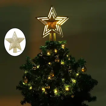 Lumini de crăciun 3D Sclipici Gol Star de Top de Anul Nou Decoratiuni Acasă