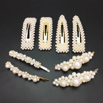 MANILAI Simulate perla Agrafe de Par Pentru Femei lucrate Manual cu Margele, Agrafe de Păr de Nunta Bijuterii Femei Cadouri Nunta accesorii de Par
