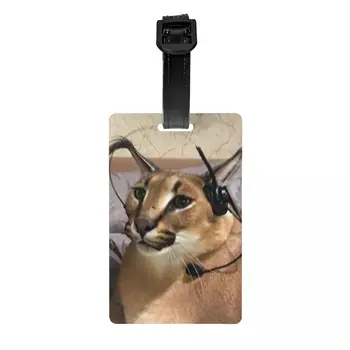 Mare Floppa Bagaje Tag-uri pentru Valiza de Călătorie Amuzant Caracal Cat de Confidențialitate Nume de Acoperire Carte de IDENTITATE