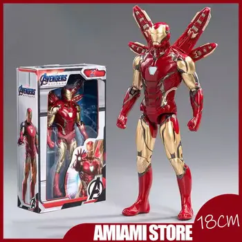 Marvel 18cm Avengers Figura Anime Iron Man, Spider-Man, Căpitanul America Negru Thor Pantera Figurina Ornament Model Cadou Jucarii