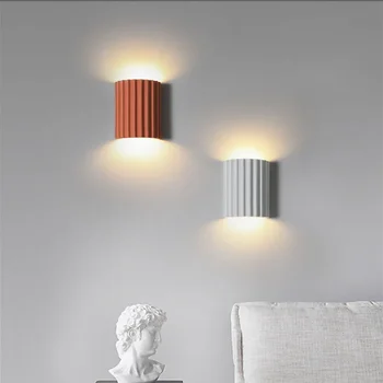 Moderne, Creative, Macaron Rășină Colorate Lampă De Perete Dormitor Bedhead Coridor Led Camera De Zi Lumina De Fundal Iluminat Decor