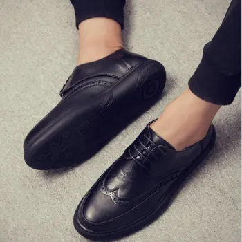 New Sosire Brand Italian de Lux pentru Bărbați din Piele Apartamente Bărbați Britanic Bocanc Pantofi Rochie Formale de Afaceri, Pantofi Oxfords pentru Barbati 2019
