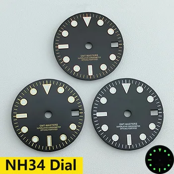 NH34 dial GMT dial cadran de Ceas S cadran verde luminos dial Potrivit pentru NH34 mișcare accesorii ceas de Ceas, instrumentul de reparare